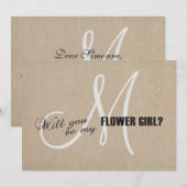 Rustic Linnen Canvas Trouwjurk Ik Ben Je Bruidsmei Kaart (Voorkant / Achterkant)