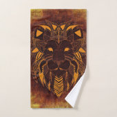 Rustic Lion Head Bad Handdoek (Handdoek)