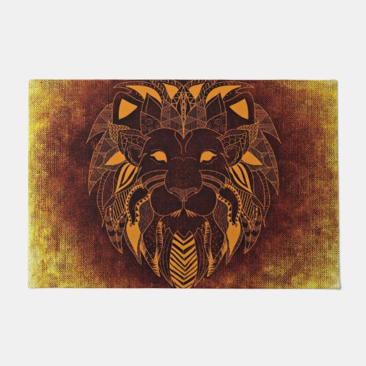 Rustic Lion Head Deurmat (Voorkant)