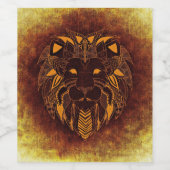Rustic Lion Head Wijn Etiket (Enkel label)