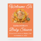 Rustic Little Acorn Baby shower d'automne Bienvenu (Recto)