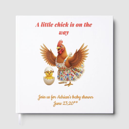Rustic Little  Chick Theme  Party Gastenboek (Voorkant)