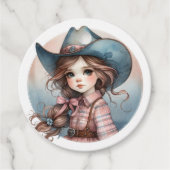 Rustic Little Cowgirl Baby shower Bedankjes Labels (Voorkant)