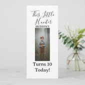 Rustic Little Hunter Photo Boy Birthday Invitation (Debout devant)