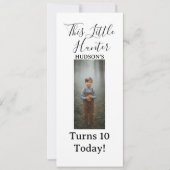 Rustic Little Hunter Photo Boy Birthday Invitation (Devant)