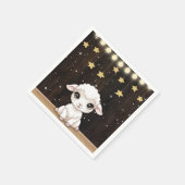 Rustic Little White Lamb Baby shower Servet (Hoek)