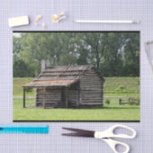 Rustic Log Cabin foto Tissuepapier (Craft)
