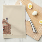 Rustic Log Cabin Kitchen Towel Theedoek (Quarter Fold)