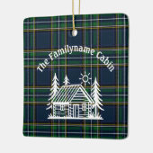 Rustic Log Cabin Tartan Keramisch Ornament (Links)
