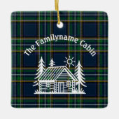 Rustic Log Cabin Tartan Keramisch Ornament (Voorkant)