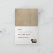 Rustic Log Cabin Weddenschap Notitiekaartje (Binnen)