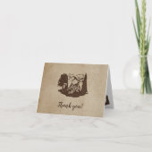 Rustic Log Cabin Weddenschap Notitiekaartje (Voorkant)