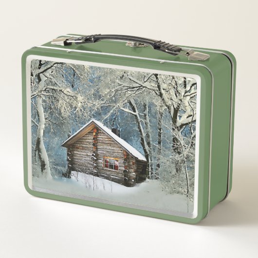 Rustic Log Cabin Winter Magic (Achterkant)