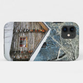 Rustic Log Cabin Winter Magic Case-Mate iPhone Case (Achterkant (horizontaal))