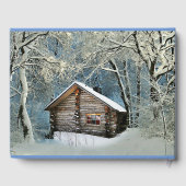Rustic Log Cabin Winter Magic Gastenboek (Achterkant)