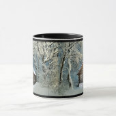 Rustic Log Cabin Winter Magic Mok (Midden)