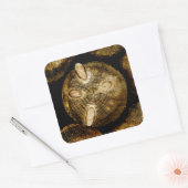 Rustic Log Roll Vierkante Sticker (Envelop)