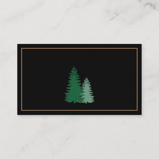 Rustic Logging Tree Company Service Visitekaartje (Achterkant)