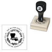 rustic louisiana merry kerstmis 	rubberstempel (Gestempeld)
