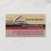 Rustic Love BookShop Carte de visite de littératur (Dos)