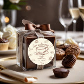 Rustic Love Bruist Bruiloft Trouwerij Café Ronde Sticker