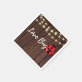 Rustic Love Bug Baby shower Servet (Hoek)