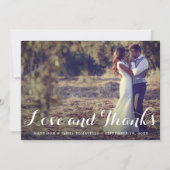 Rustic LOVE en BEDANKT Wedding Photo (Voorkant)