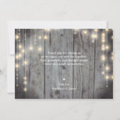 Rustic LOVE et MERCI Mariage Photo (Dos)