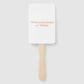 Rustic Love is nooit mislukt Sunflower Wedding Handwaaier (Achterkant)