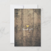 Rustic Love Rope Burlap Lace Wedding RSVP Répondre (Dos)