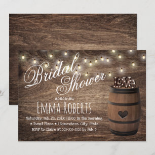 Rustic Love Sign Wine Barrel Country Vrijgezellenf Kaart