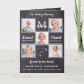 Rustic Loving Memory 5 Foto's Memorial Funeral Programma (Voorkant)