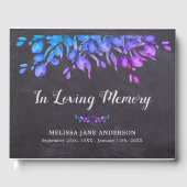 Rustic Loving Memory Botanical Memorial Funeral Gastenboek (Voorkant)