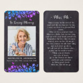 Rustic Loving Memory Funeral Memorial Prayer Kaart (Voorkant /achterkant)