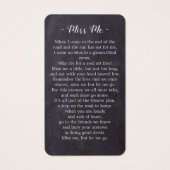 Rustic Loving Memory Funeral Memorial Prayer Kaart (Achterkant)