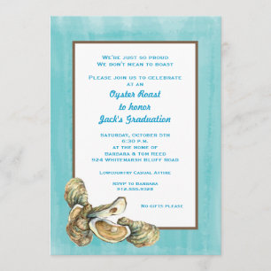 Rustic Lowcountry Oyster Roast Invitation Kaart