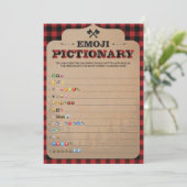 Rustic Lumberjack Boy Baby shower Emoji Pictionary (Staand voorkant)