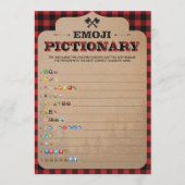Rustic Lumberjack Boy Baby shower Emoji Pictionary (Voorkant)