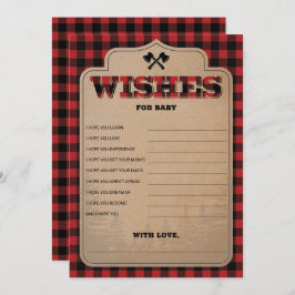 Rustic Lumberjack Boy Baby shower wenst Baby