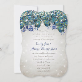 Rustic Luxe Mason Jar Navy Turquoise Peacock Kaart