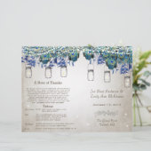 Rustic Luxe Mason Jar Peacock Programme (Debout devant)