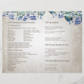 Rustic Luxe Mason Jar Peacock Programme (Dos)