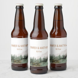 Rustic Luxe Natuur buitengebergte Bier Etiket