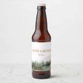 Rustic Luxe Natuur buitengebergte Bier Etiket (Voorkant)