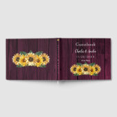 Rustic Magenta Sunflower Mariage Livre d'or (Complet)
