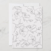 Rustic Magnolia Flowers Wedding Uitstel Aankondiging (Achterkant)