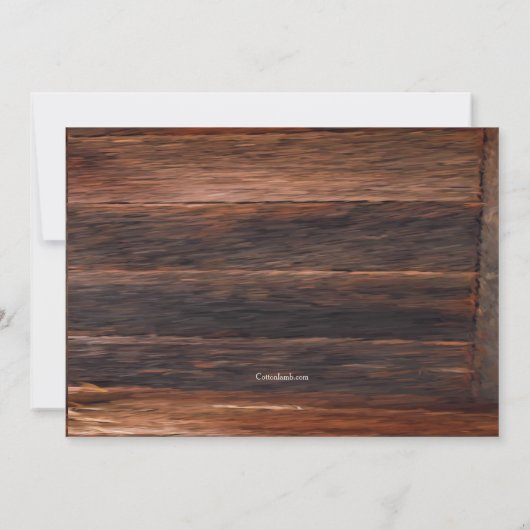 Rustic Male Westerne Uitnodiging (Achterkant)