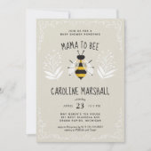 Rustic Mama à Bee Baby shower Invitation (Devant)