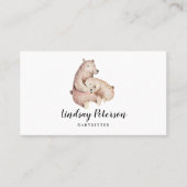 Rustic Mama Bear Babysitter Cartes de visite (Devant)