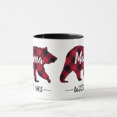 Rustic Mama Beer Red Buffalo Pset Monogram Naam Mok (Midden)